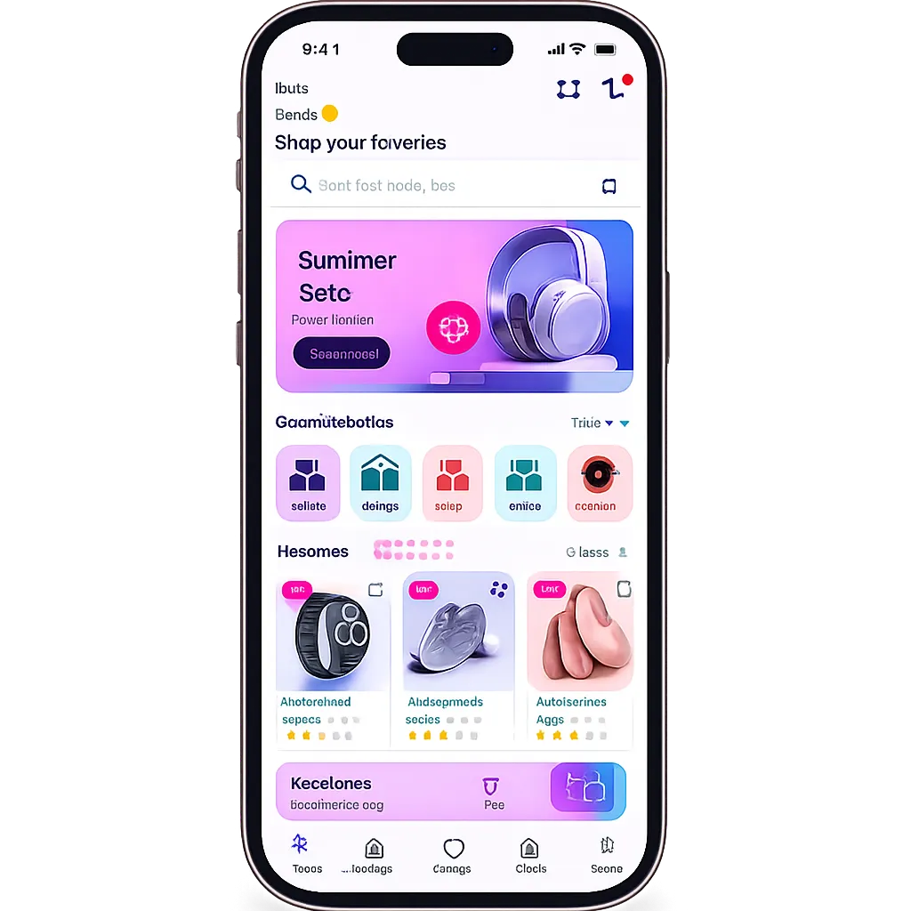 eCommerce mobile application preview