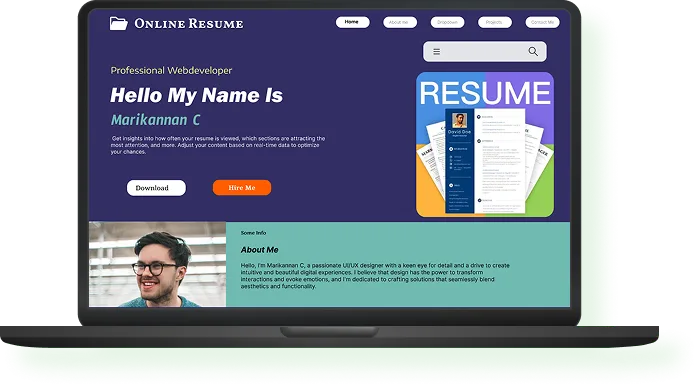 E-Resume Professional Resume Builder & Career Platform Showcase Mockup