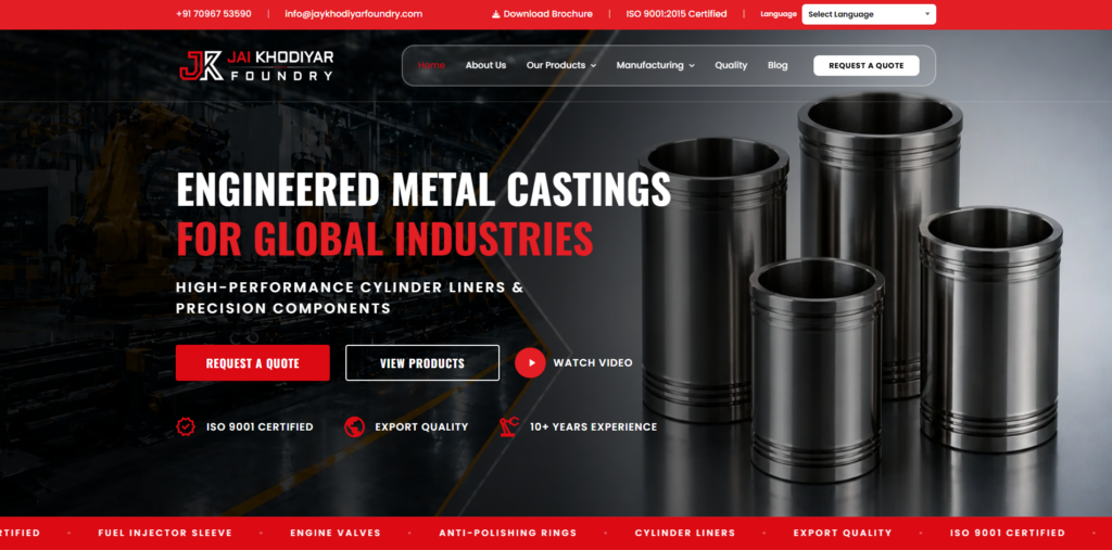 Jai Khodiyar Foundry-Engineered Metal Catings For Global Industries