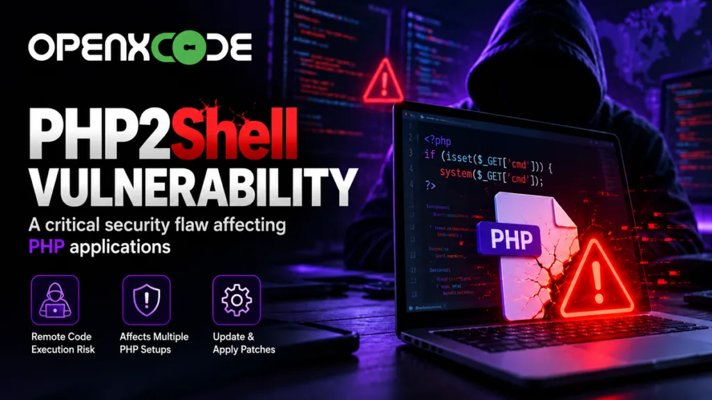 PHP2Shell vulnerabilities and website security protection with PHP updates and technical support from OpenXcode.